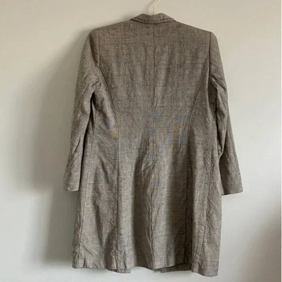 Riani • Long Linen–Virgin Wool Blazer • Size 10 - Picture 9 of 13